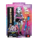 Papusa cu animal de companie, Monster High, Frankie Stein si Watzie, JHK31