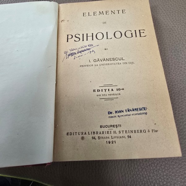 Elemente de psihologie - I. Gavanescu