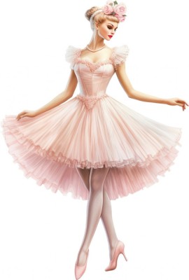 Sticker decorativ, Balerina, Roz, 88 cm, 1346STK-2 foto