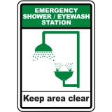 Shower Eyewash Station Sign