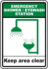 Shower Eyewash Station Sign foto