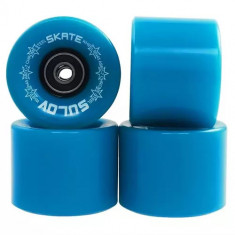 Set 4 roti skateboard Sulov, neon albastru