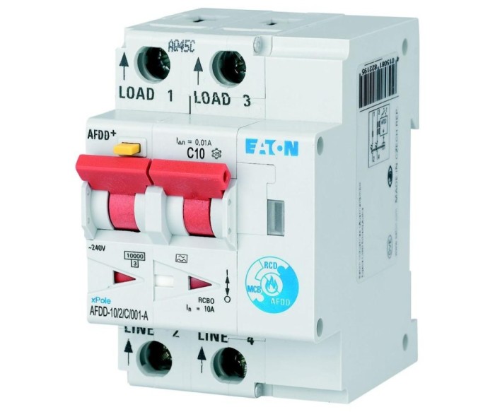 Diferential cu detectie arc electric 10A C 10mA 10kA Xpole Eaton AFDD-10 2 C 001-A