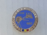 (S) INSIGNA ROMANIA - 150 DE ANI DE FOTOGRAFIE IN ARAD - 1989 - FOND ALBASTRU, MAI RARA