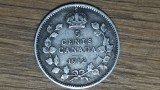 R08 Canada - moneda de colectie rara - 5 cents 1912 argint sterling - King George V - primul an de batere !