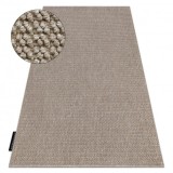 Covor CASABLANCA LOOP maro, bucla, moale, 400x400 cm