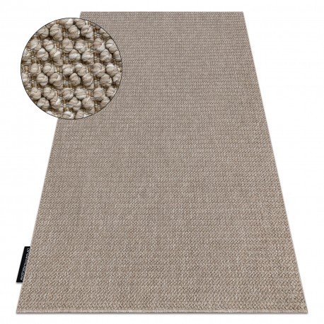 Covor CASABLANCA LOOP maro, bucla, moale, 400x400 cm