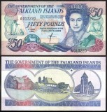 Bancnota Insulele Falkland 50 Pounds 1990 - P16 UNC ( vezi descriere )
