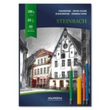 Bloc desen A3, 20 file - 200gsm, AURORA Steinbach - carton alb