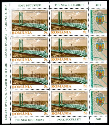 Romania 2011, LP 1905 c, Pasajul Basarab, minicoala de 8, MNH! LP 52,00 lei foto