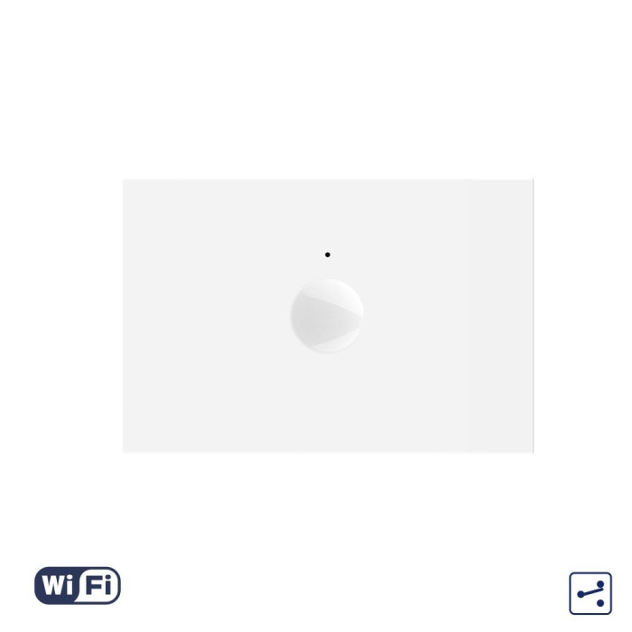 Modul Intrerupator Simplu Cap Scara / Cruce Wi-Fi cu Touch LIVOLO, standard italian &ndash; Serie Noua, Alb SmartElectro IntelligentHouse