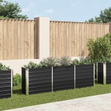 Strat &icirc;nălțat de grădină antracit 240x40x77 cm oțel galvanizat