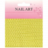 Plasă decorativă pentru nail art &ndash; galbenă, INGINAILS