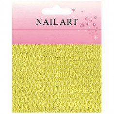 Plasă decorativă pentru nail art – galbenă