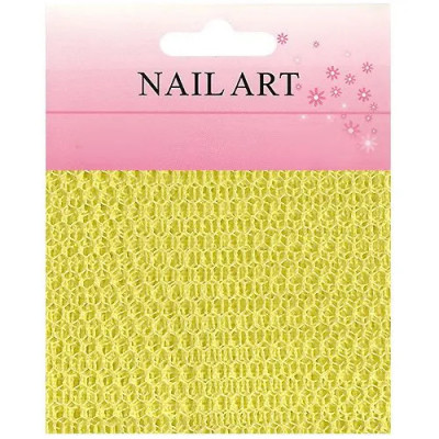 Plasă decorativă pentru nail art &amp;ndash; galbenă foto