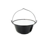 Cumpara ieftin Ceaun Emailat Negru 0.8L Perfect Home - Servire si Gatit, Diametru 16cm