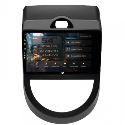 Navigatie Kia Soul (2009-2013) 4GB RAM Android 13 Octacore Slot Sim 4G DSP GPS Wi-FI Carplay Android Auto USB Bluetooth Waze Touchscreen 9 inch foto