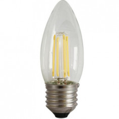 Bec Filament Lumanare E27, 4W=45W, 4000K, lumina neutra, 480Lm