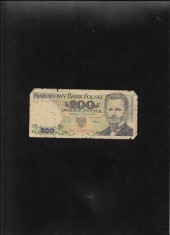 Polonia 200 zloti zlotych 1988 seria7265102 uzata