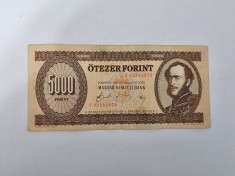 Ungaria 5000 Forint 1990 foto