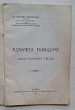 Asanarea financiară &ndash; Situația economică a Belgiei, Dr. G. Gheorghiu &ndash; Tipografia &bdquo;Lupta&rdquo;, c.1930