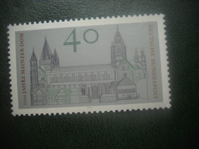 HOPCT TIMBRE MNH 912 CATEDRALA MAINZ 1975 - 1 VAL GERMANIA foto