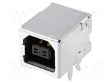 Conector USB B soclu pentru PCB THT PIN 4 unghi 90&deg; aurit JST