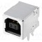 Conector USB B soclu pentru PCB THT PIN 4 unghi 90&deg; aurit JST