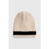 Answear Lab caciula culoarea bej, din tricot gros