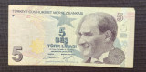 Turkey / Turcia - 5 Lire (2009)