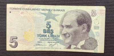 Turkey / Turcia - 5 Lire (2009) foto