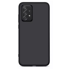 Husa pentru samsung galaxy a52, silicon/catifea, negru foto
