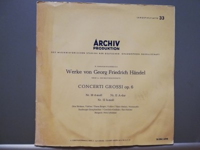 Handel &amp;ndash; Concerti Grossi no 10,11,12 (1963/Deusche Grammophon/RFG) - VINIL/NM foto