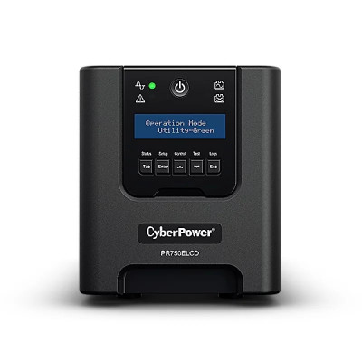 UPS CYBER POWER Line Int. cu Sinusoida Pura LCD tower 750VA/ 675W AVR 6 x socket IEC display LCD 1 x baterie RBP0014 Backup 4 - 12 min incarcare 8h US foto