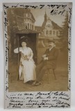AUSTRIA , CUPLU IN STUDIO , CARTE POSTALA, 1908