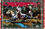 Rapirea din Serai - carpetă persană originala vintage 167 x 112 cm, produsă din l&acirc;nă autentică