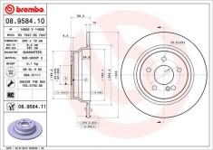 BREMBO 08.9584.11 PRIME LINE - UV Coated Disc frana foto