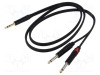 Cablu Jack 6,3mm stereo, 1,5m, negru, REDS MUSIC