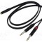 Cablu Jack 6,3mm stereo, 1,5m, negru, REDS MUSIC