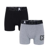 Cristiano Ronaldo boxeri de copii 2pack CR7 Bamboo black-grey - 10/12 let