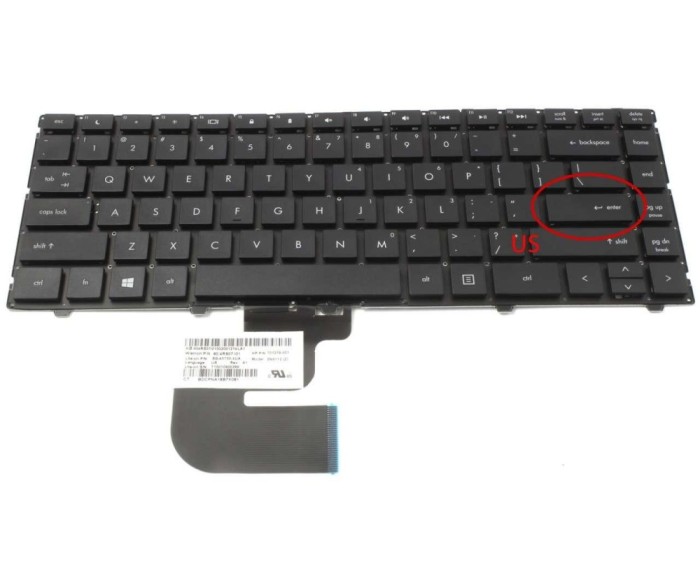 Tastatura HP ProBook 4340S layout US fara rama enter mic, ProBook 4341S layout US fara rama enter mic, ProBook