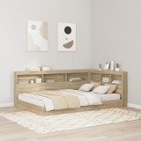 vidaXL Tăblie de depozitare cu raft Stejar sonoma 120 cm Lemn compozit