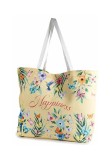 Cumpara ieftin Sacosa cumparaturi textil multicolor Happiness 58x15x72H