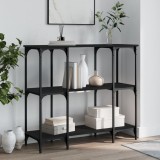 Măsuță consolă, negru, 102x35x90 cm, lemn compozit