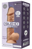 Vibrator Realist Silicon cu Memorie Dubla Densitate Natural 21.5 cm