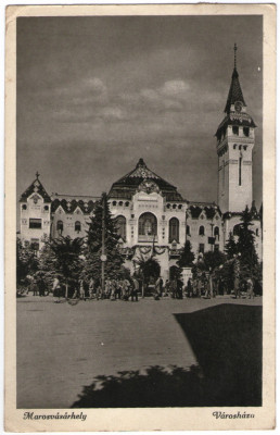 1942 - Targu Mures, Primaria cu stema Ungariei (jud. Mures) foto