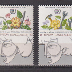 ANUL INTERNATIONAL AL TINERETULUI 1985 BANGLADESH MI. 237-238 MNH