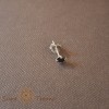 Cercel Argint 925 Unisex Zirconia Neagra 4mm Rotund SaraTremo - Bijuterie Thailanda, Certificat Calitate