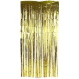 Perdea franjurata, flippy, model decor petrecere, pentru fundal de poze, amenajare colorata a petrecerii, dimensiune 100x200 cm, gold