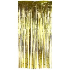 Perdea franjurata, flippy, model decor petrecere, pentru fundal de poze, amenajare colorata a petrecerii, dimensiune 100x200 cm, gold